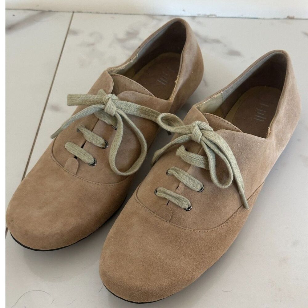 Shoes, lace up, tan suede, Size 10M, by J.Jill.  NWT.